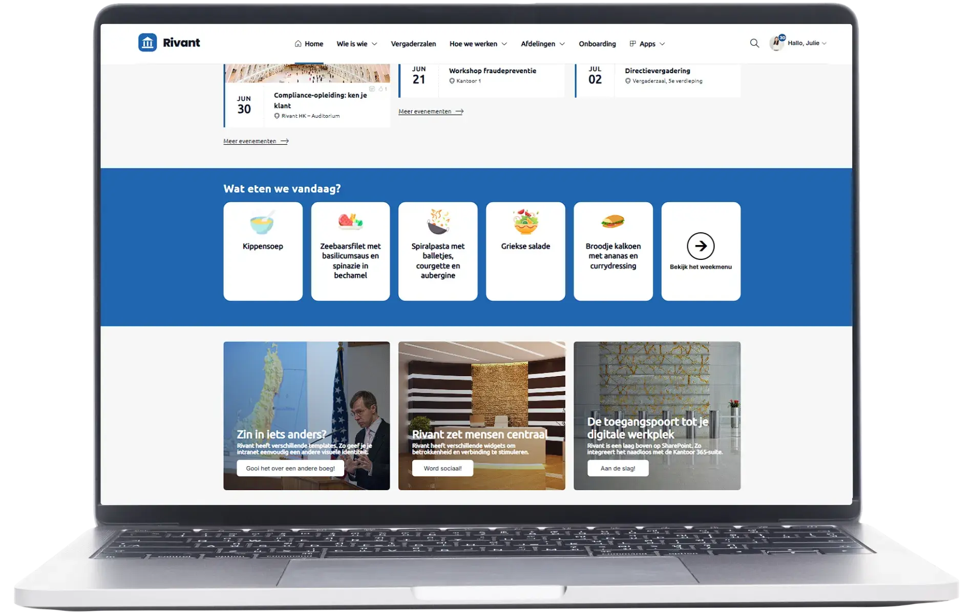 Intranet fully in your own branding — example 3