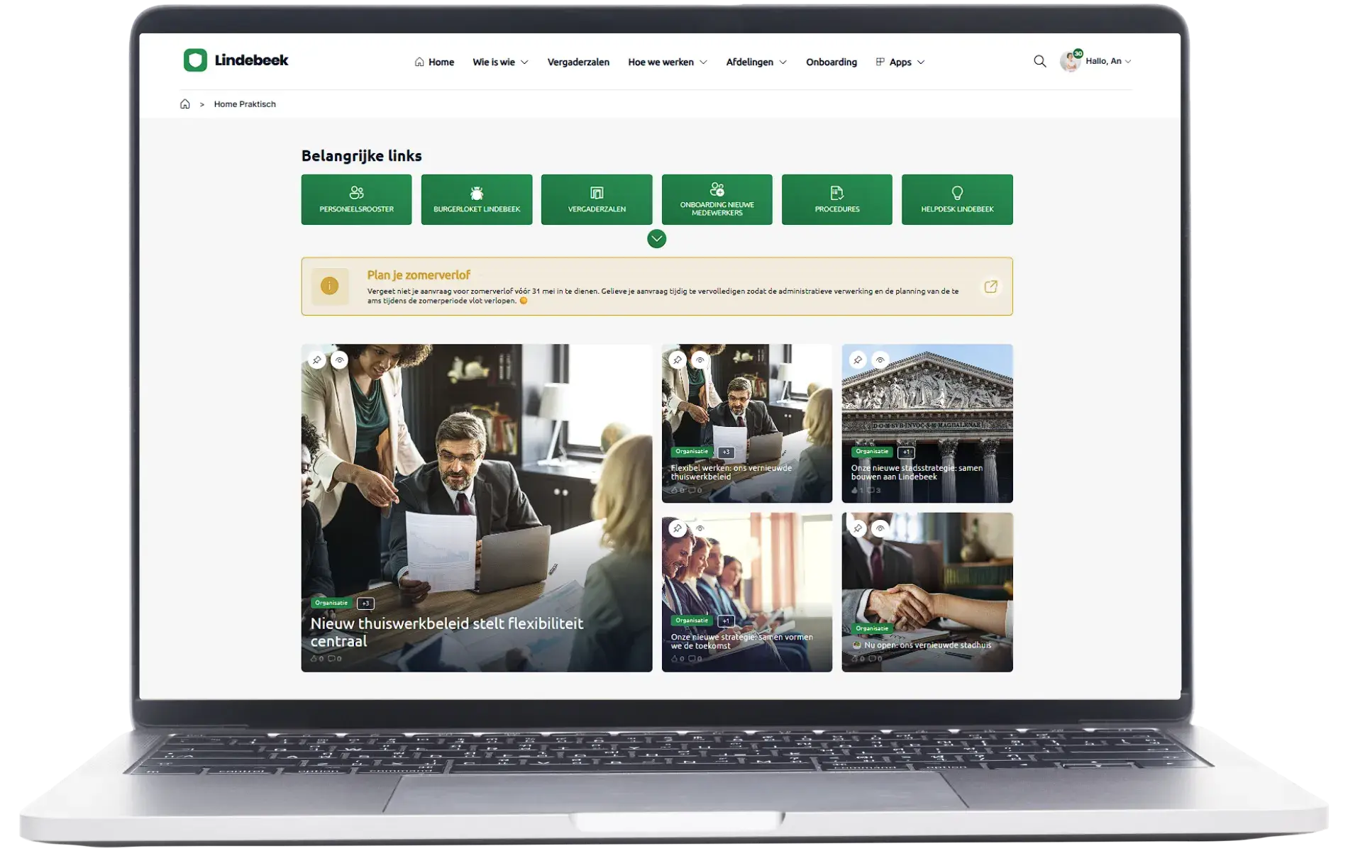 Intranet fully in your own branding — example 4