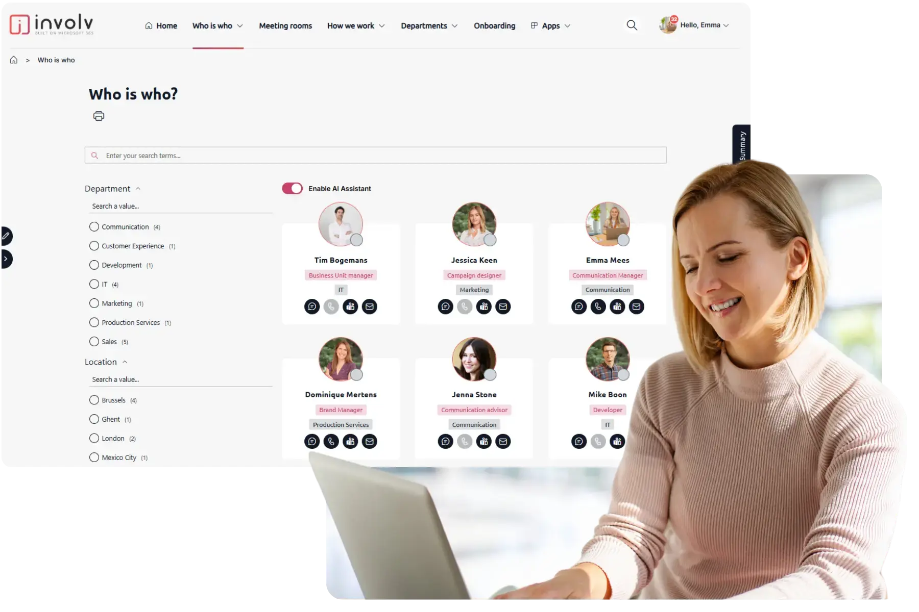 Bekijk de Involv functies preview