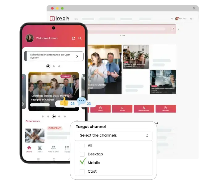 Bekijk de Involv intranet mobiele app video