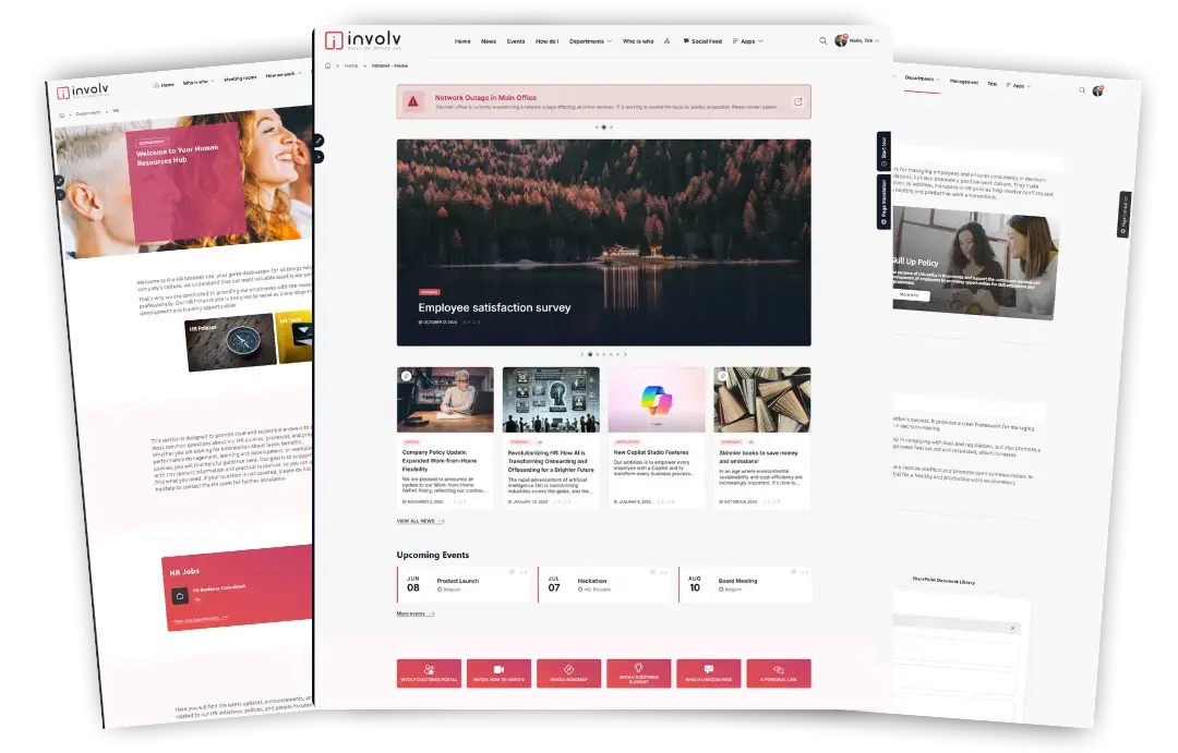 Intranet template example
